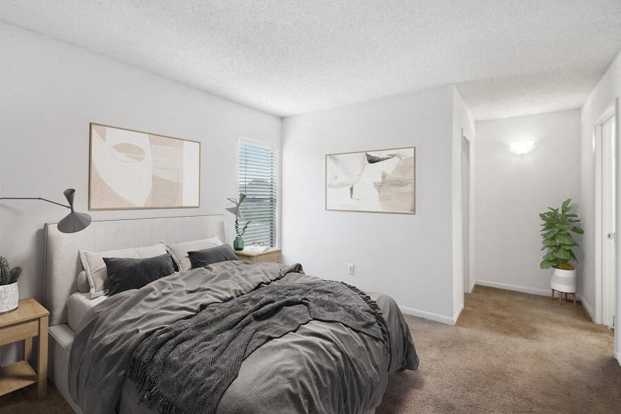 Model primary bedroom