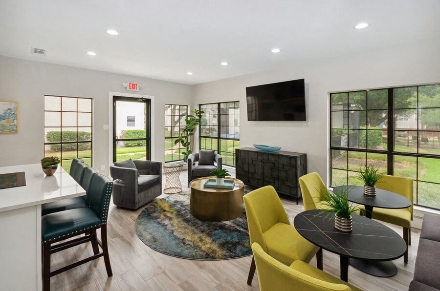 Clubhouse lounge area