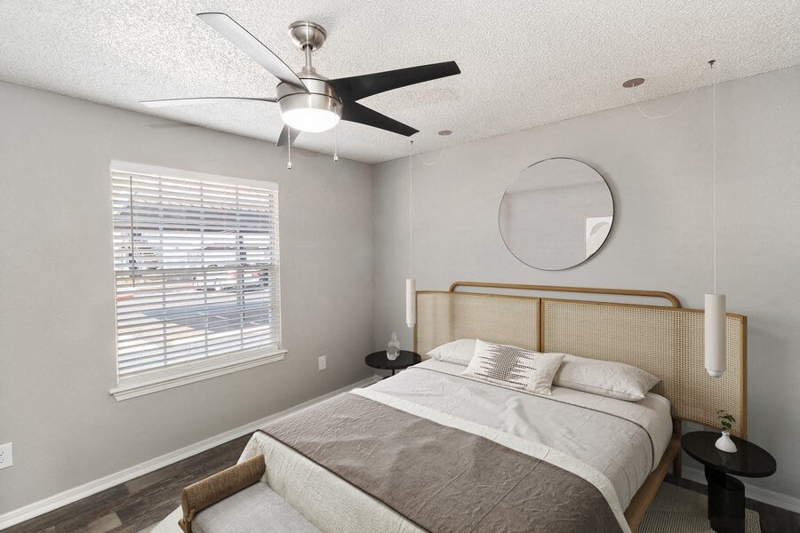 Model primary bedroom