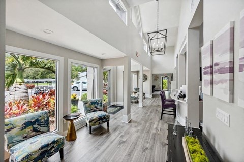 Leasing office lobby