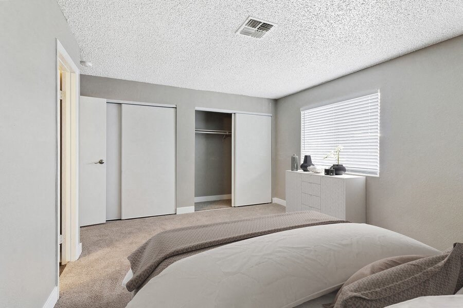 Model primary bedroom