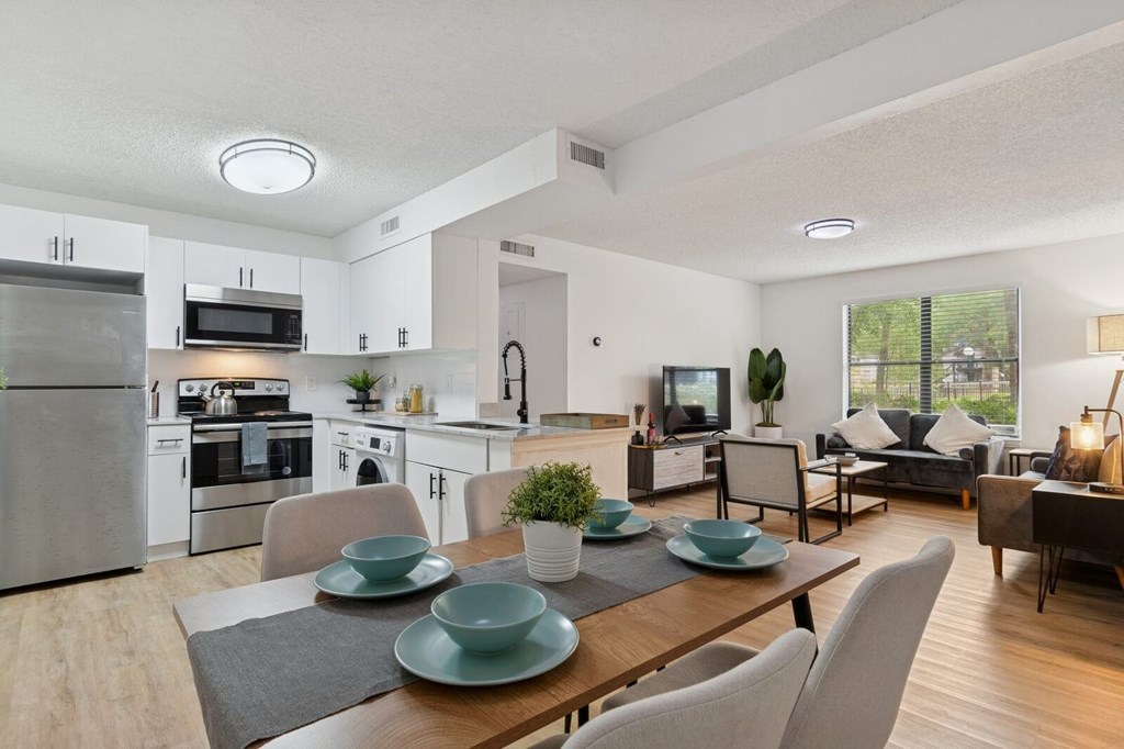 Model open-concept apartment at Northlake Apartments in Jacksonville, FL