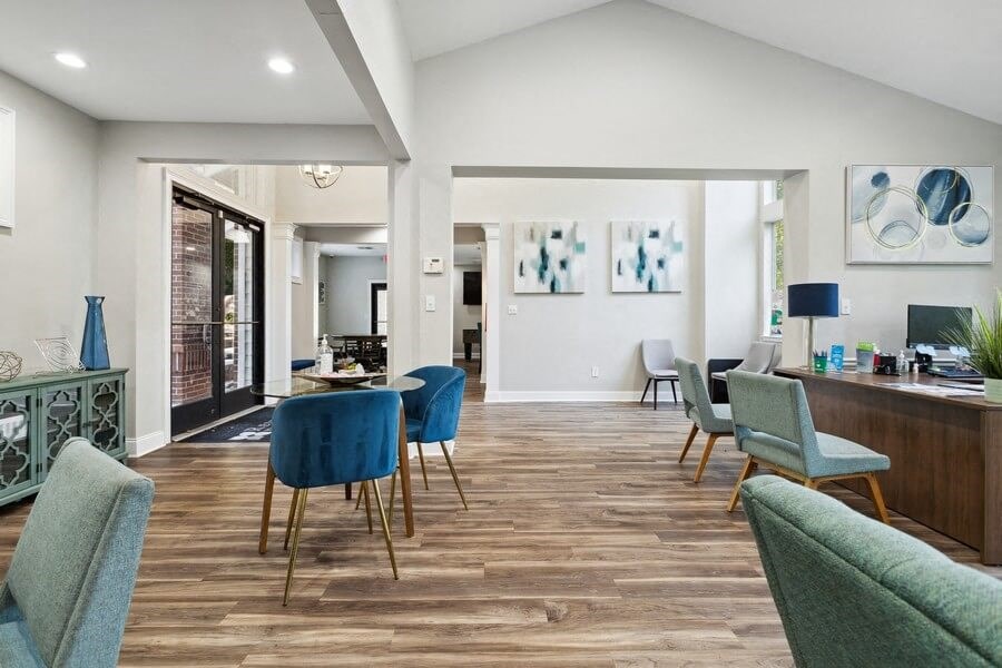 Leasing office and lounge area