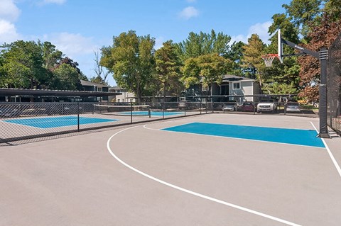 Community Sports Court at Overlook Apartments located in Salt Lake City, UT.