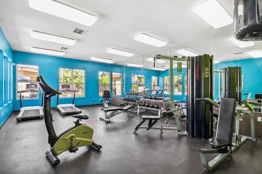 Gym with cardio equipment
