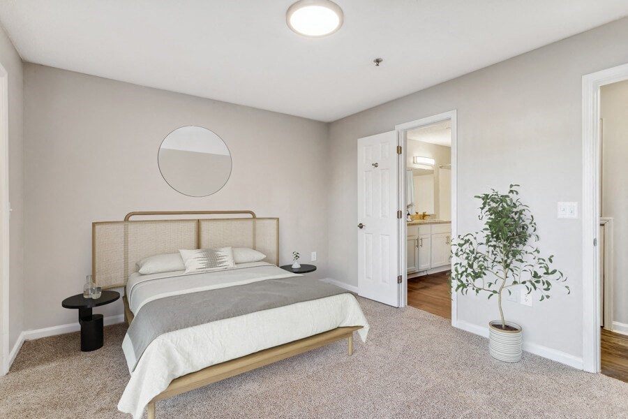 Model apartment bedroom