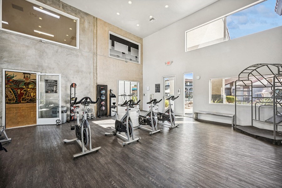 Community Fitness Center with Equipment at Stillwater Apartments located in Glendale, AZ.