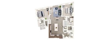 a1 floor plan  1 bedroom with 2 baths  129