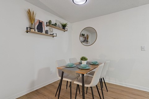 Model dining room at Northlake Apartments in Jacksonville, FL