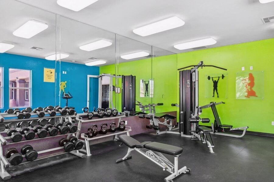 Gym with lifting equipment