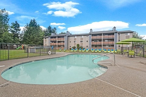 Resort style swimming pool