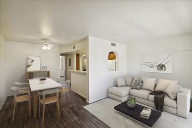 Model living and dining area