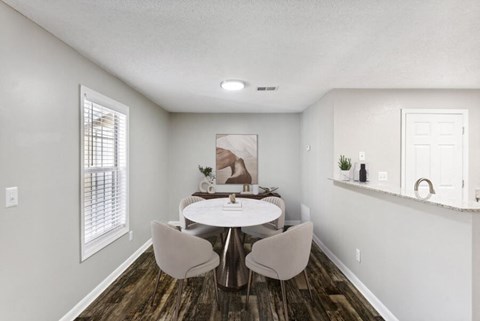 Model apartment dining room