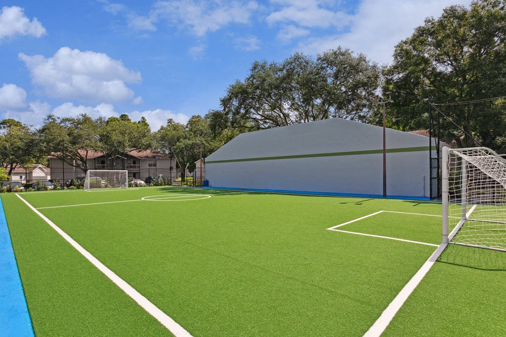 Soccer field at Retreat at Crosstown Apartments