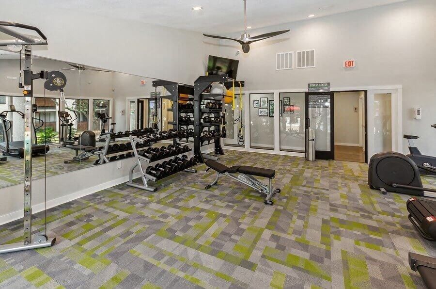 Fitness center free weights