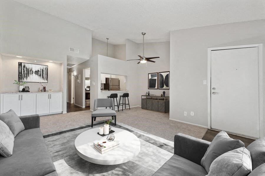 Model apartment living room at Verona Park, Arizona