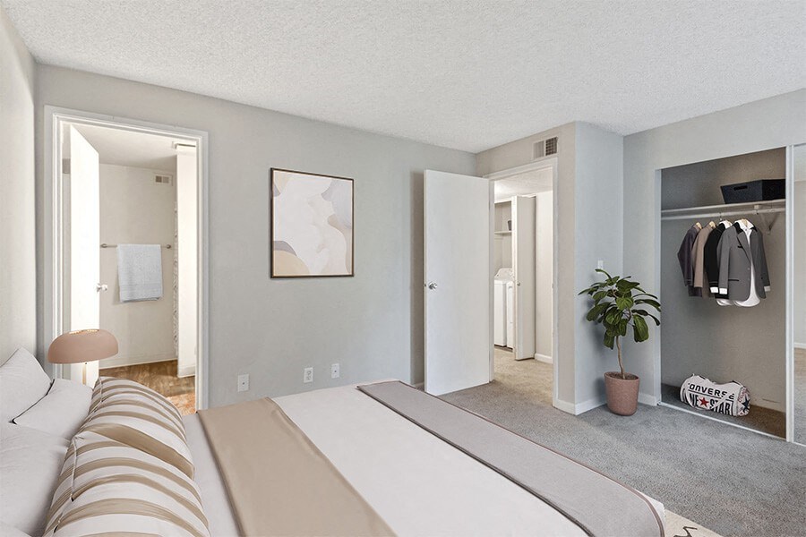 Model primary bedroom