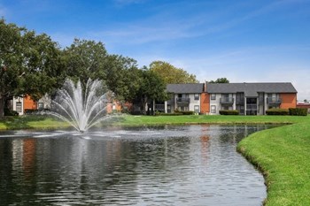 Pond near apartments