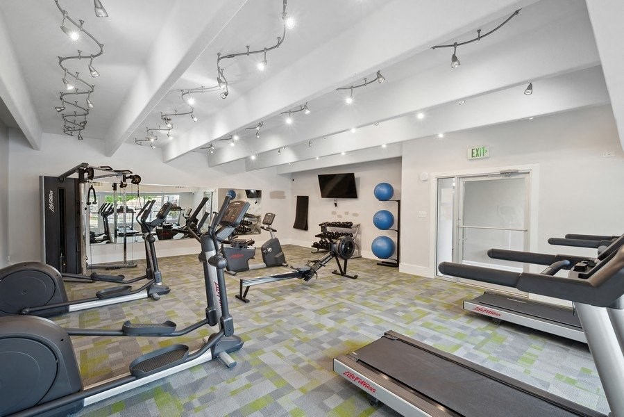 Treadmills in fitness center