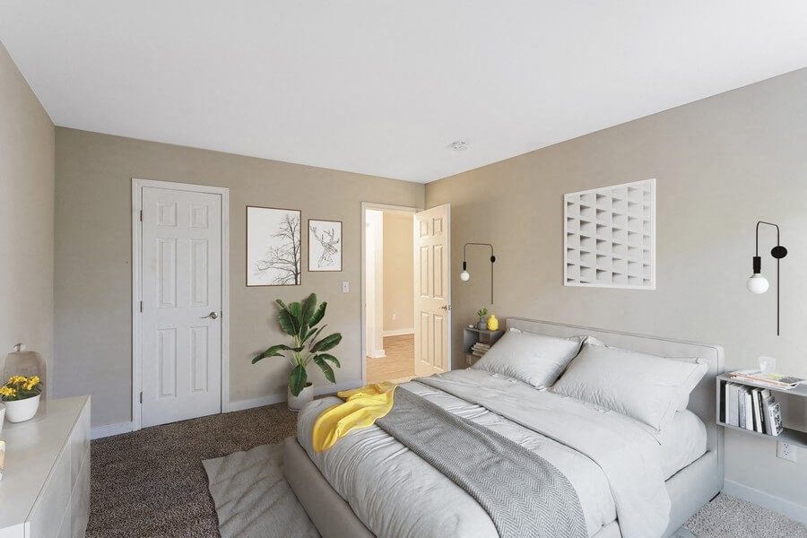 Model master bedroom