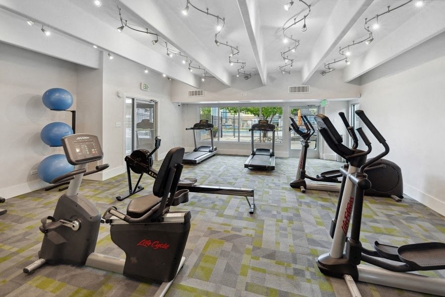 Fitness center cardio machines
