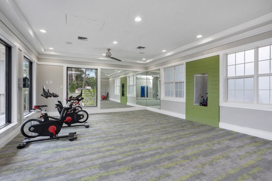 Fitness center with large open floorplan