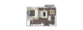 1BD Floor Plan