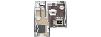 1 bedroom floor plan