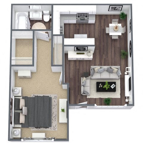 1 bedroom floor plan