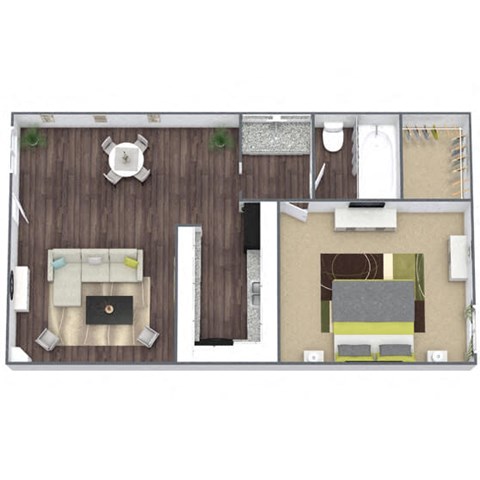 1 bedroom floor plan