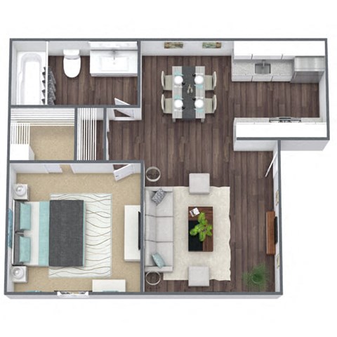 1BD 1BA (S) Floor Plan
