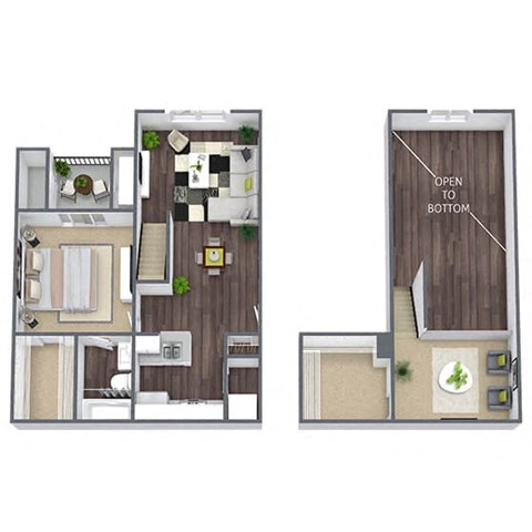 1-bedroom floor plan