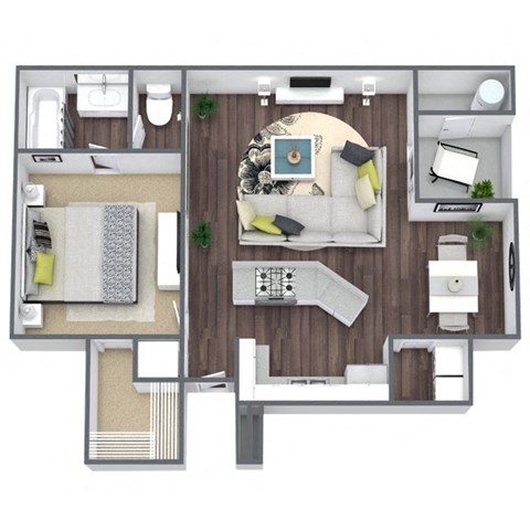 1x1 Floor Plan