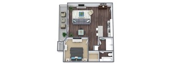1X1R floor plan image