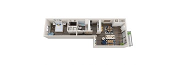 1X1B Floor Plan, 1-Bed 1-Bath Floor Plan at Verona Park, Arizona