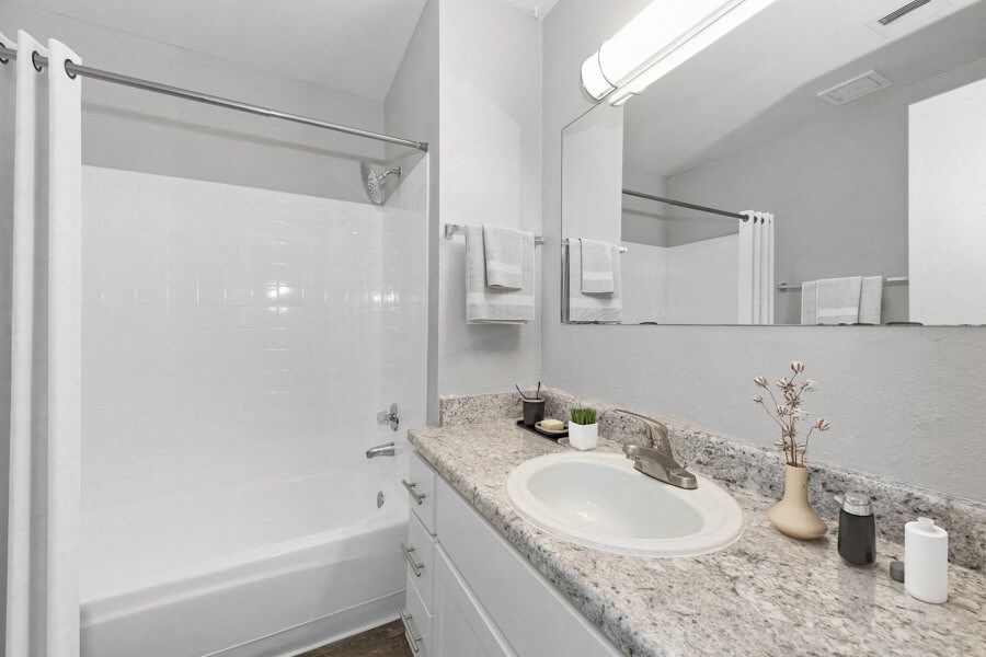 Model apartment bathroom at Verona Park, Mesa, AZ 85210