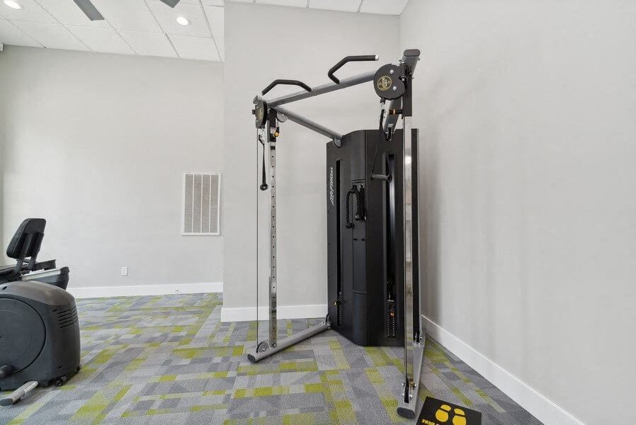 Equipment at fitness center