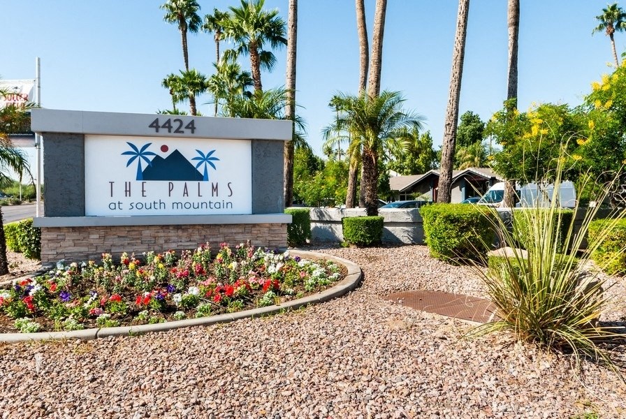 Property sign at entry