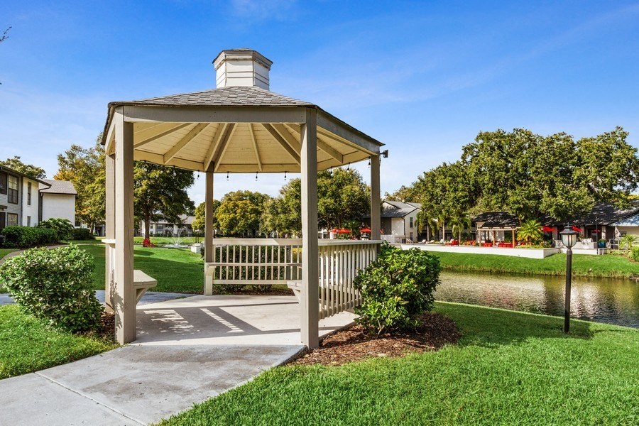 Walking path and gazebo