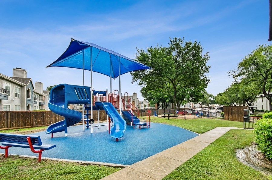 Covered outdoor playground