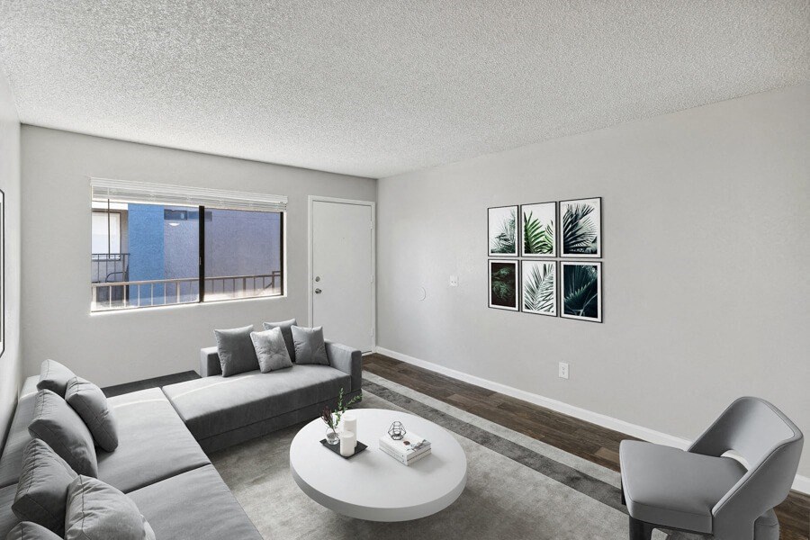 Model apartment living room