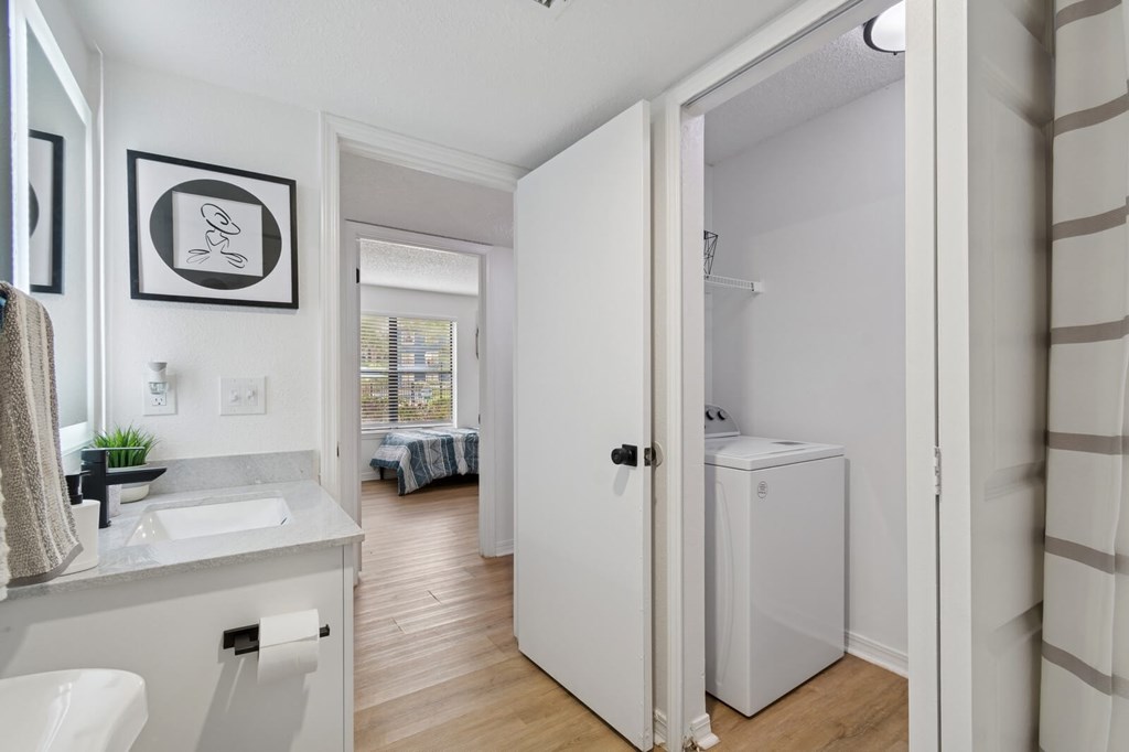 Model bathroom at Northlake Apartments in Jacksonville, FL