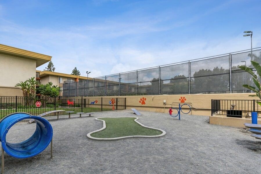 Dog park with agility equipement