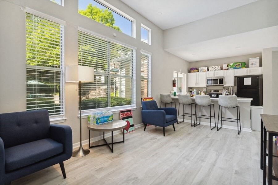 Leasing office lobby