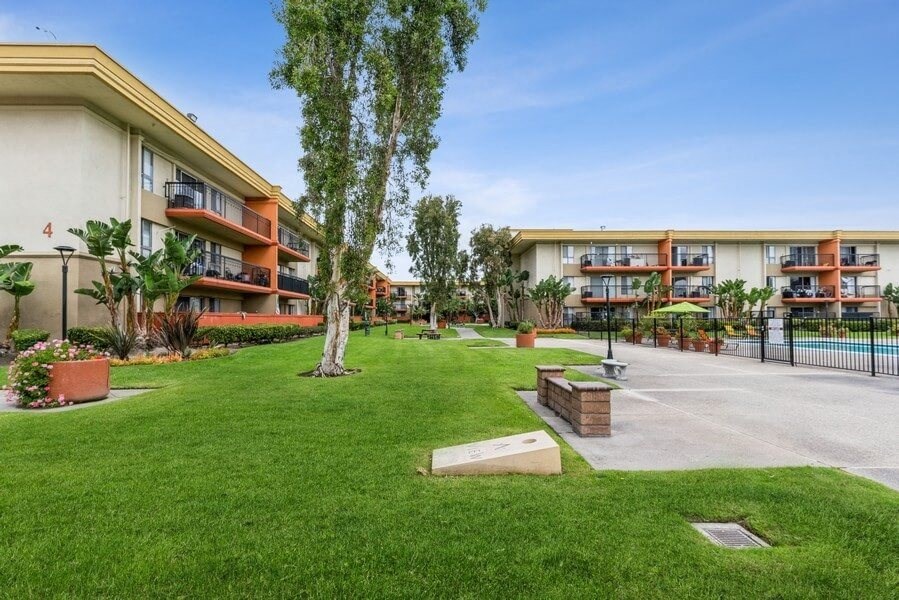 Community exterior landscape and walking paths