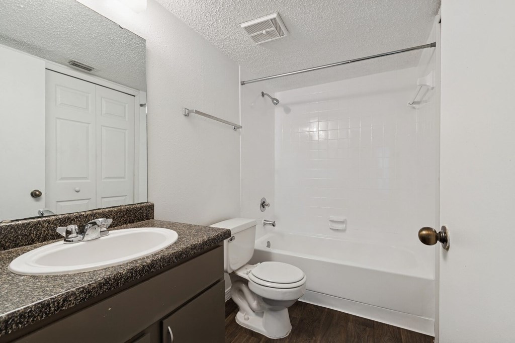 Model bathroom at Northlake Apartments in Jacksonville, FL