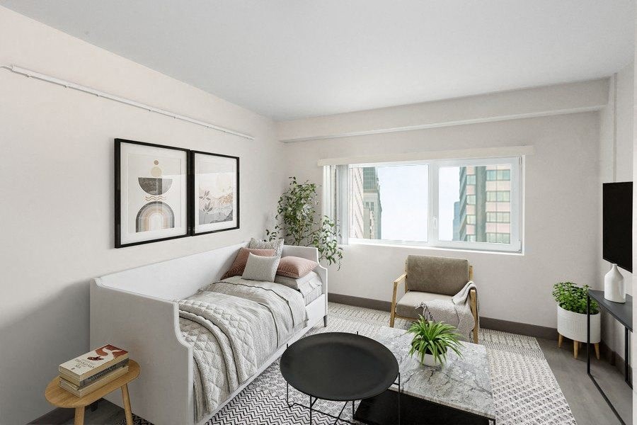 Model apartment without murphy bed