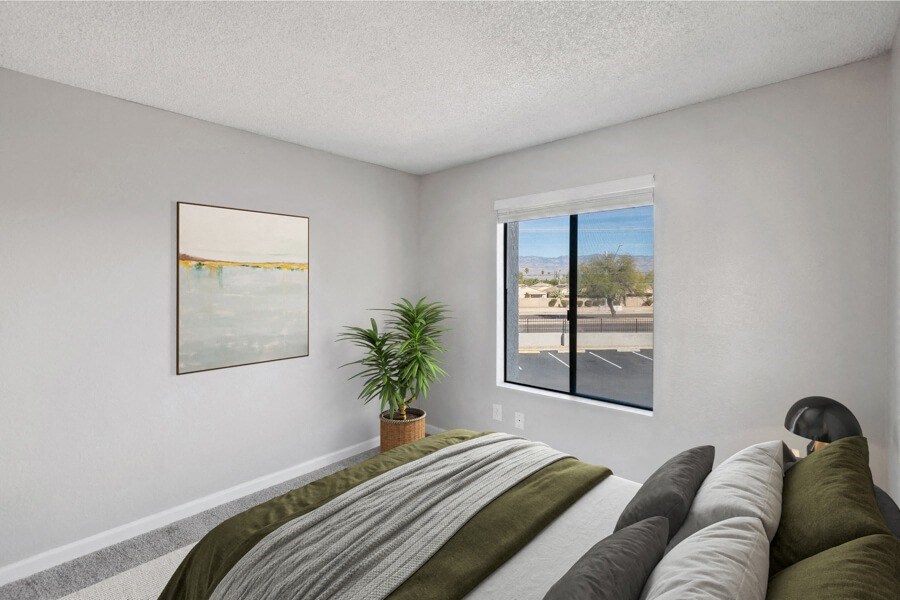 Model apartment bedroom