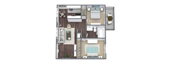 2A 3D floor plan image