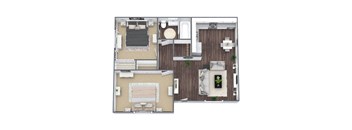 2 bedroom floor plan